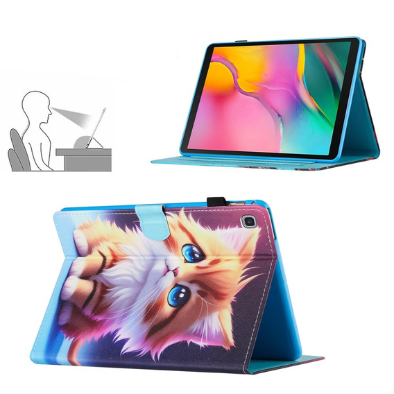 Etui do Samsung Galaxy Tab A7 Lite, z klapką, kotek