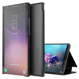 Etui Carbon Fiber Folio Flip do Samsung Galaxy S22+ Plus 5G, Black