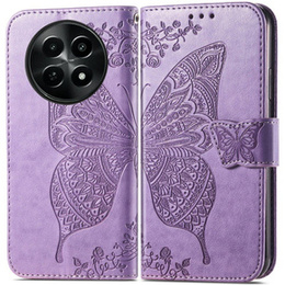 Etui z klapką do Realme 12, Butterfly, fioletowe