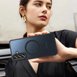 Etui Matt Case do Samsung Galaxy A17 5G, do MagSafe, półprzezroczyste czarne