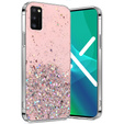 Etui do Samsung Galaxy A41, Glittery, różowe