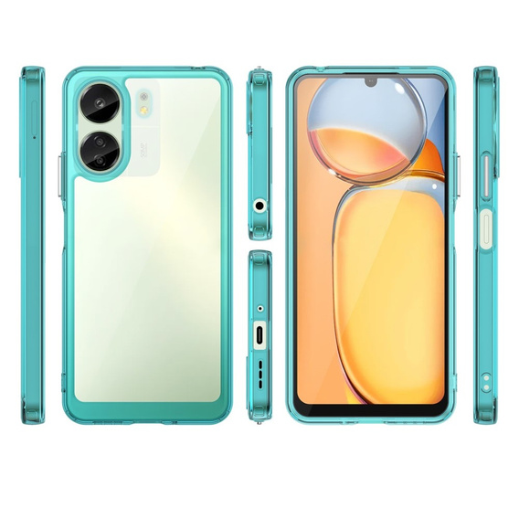 Etui do Xiaomi Redmi 13C / Poco C65, Fusion Hybrid, przezroczyste / niebieskie