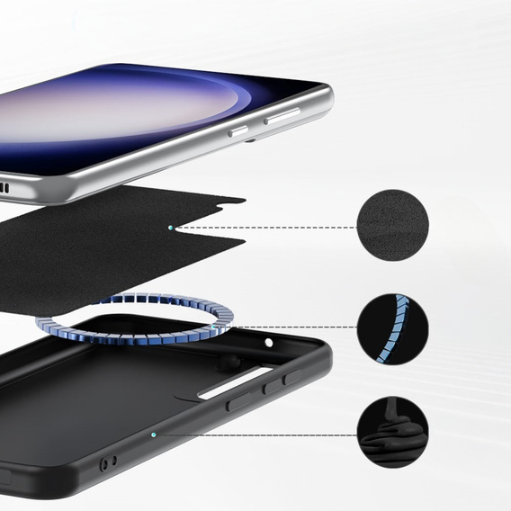 Etui do Samsung Galaxy S23 FE, Silicone MagSafe, czarne