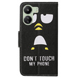 Etui z klapką do Xiaomi Redmi 13C / Poco C65, Wallet, Don't Touch My Phone czarne