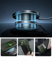 Etui pancerne do iPhone 15, Dexnor CamProtect MagSafe, zielone (Dwie ramki)