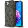 Etui GUESS do iPhone 16E, 4G Ring Classic Logo, brązowe