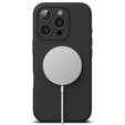 Etui Ringke do iPhone 16 Pro Max, Silicone MagSafe, czarne + Szkło Hartowane 9H