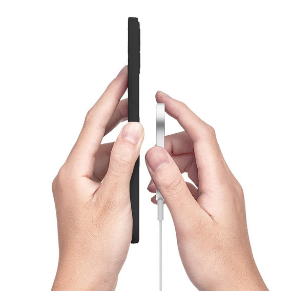 Zestaw Etui Silicone Mag Cover do iPhone 14 Pro Max, fioletowe + Szkło