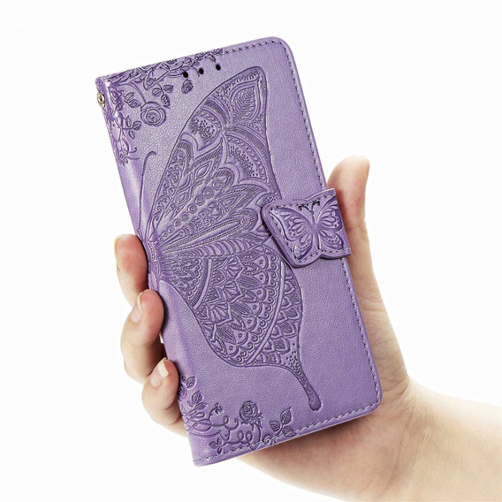Etui z klapką do Samsung Galaxy Z Fold 4 5G, Butterfly, fioletowe