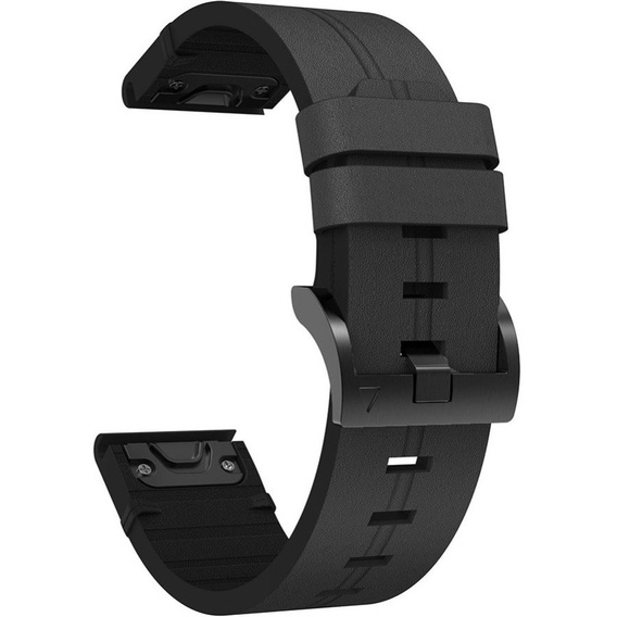 Skórzany Pasek Quickfit do Garmin 22mm, Czarny