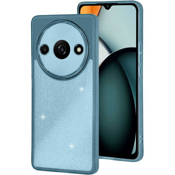 Etui do Xiaomi Redmi A3, Glittery Powder, niebieskie