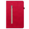 Etui do Samsung Galaxy Tab A7 Lite, Wallet Pen Slot, czerwone