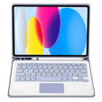 Etui z klawiaturą do iPad 11" 2025 A16 (11 gen.) / iPad 10.9" 2022 (10 gen.), TouchPad Pen Slot, fioletowe