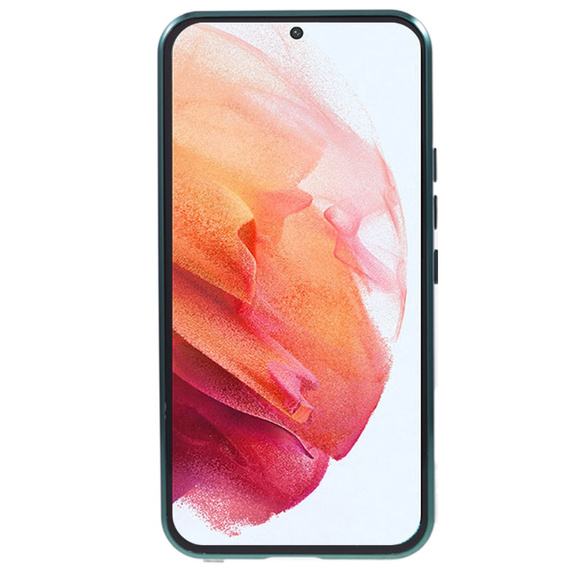 Etui do Samsung Galaxy S21, Magnetic Dual Glass, zielone