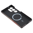 Etui do Samsung Galaxy S24 Ultra – magnetyczne Aramid Fiber, pomarańczowe