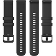 Pasek Silikonowy uniwersalny 22mm, z teksturą siatki, Czarny