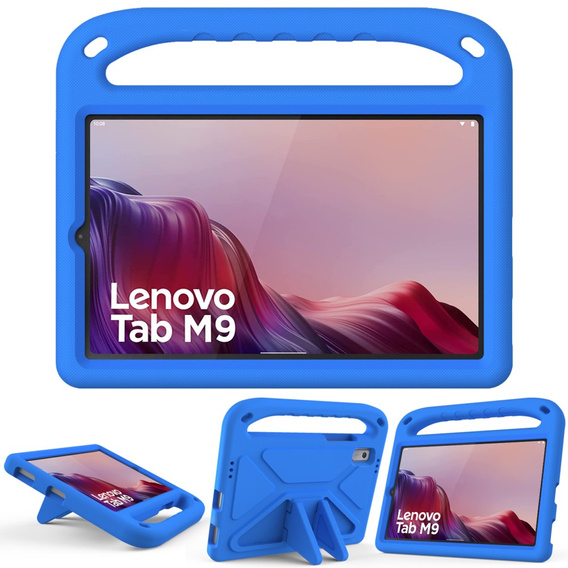 Etui dla dzieci do Lenovo Tab M9, dziecięce z uchwytem, Niebieskie