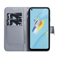 Etui z klapką do Oppo A17, Wallet, Sakura niebieskie