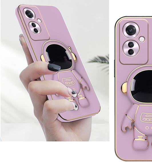 Etui do Oppo Reno 11F 5G, Astronaut, fioletowe