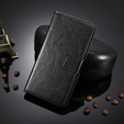 Etui z klapką do Motorola Moto E20/E30/E40, Crazy Horse Wallet, czarne