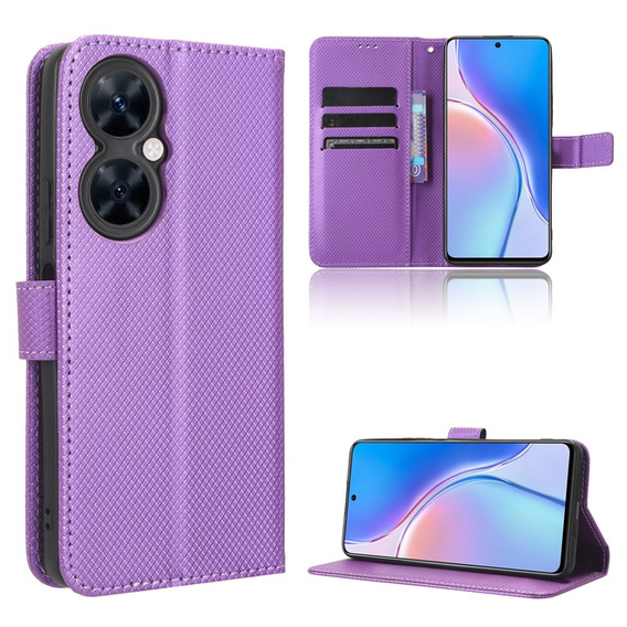 Etui z klapką do Huawei Nova 11i, Wallet Smart Magnet, fioletowe