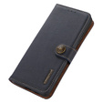 Skórzane Etui KHAZNEH RFID do Xiaomi Redmi Note 13 Pro 5G, Litchi Texture, niebieskie