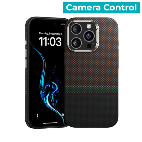 Etui BENKS Kevlar Magnetic Armor Pro Prestige 600D Y066 do MagSafe z aktywnym przyciskiem do iPhone 16 Pro Max