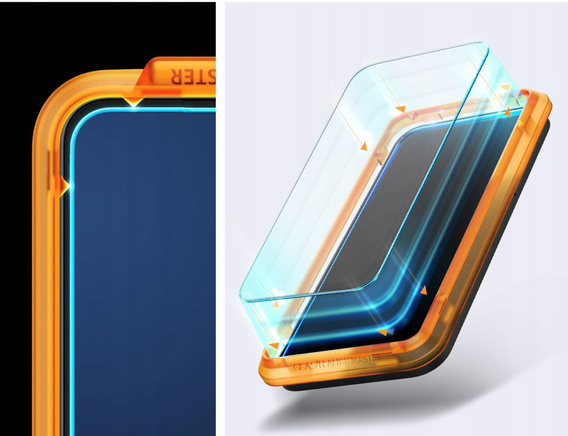 Szkło Hartowane z ramką do montażu SPIGEN Alm Glas.TR do Samsung Galaxy A35 5G (2 sztuki)
