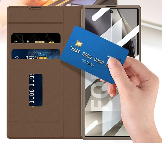 Etui portfelowe z klapką brązowe do Samsung Galaxy Z Fold 7 5G