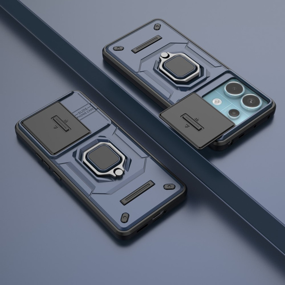 Etui KickStand Camera Lens do Xiaomi Redmi Note 13 Pro 5G, niebieskie