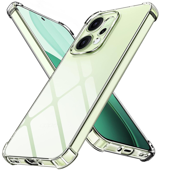 Etui do Oppo Reno 14, wzmocnione, z ochroną aparatu, przezroczyste