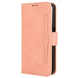 Etui z klapką do Xiaomi Redmi 15C 4G/LTE, Card Slot, różowe