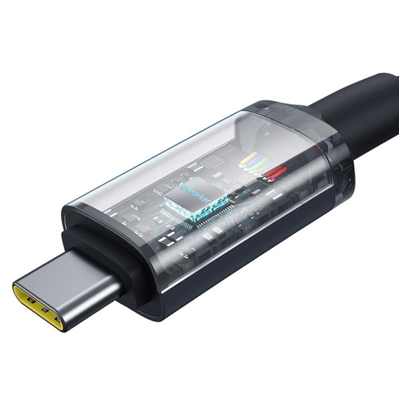 Baseus Crystal Shine – przewód USB‑C 100 W, 1,5 m - czarny