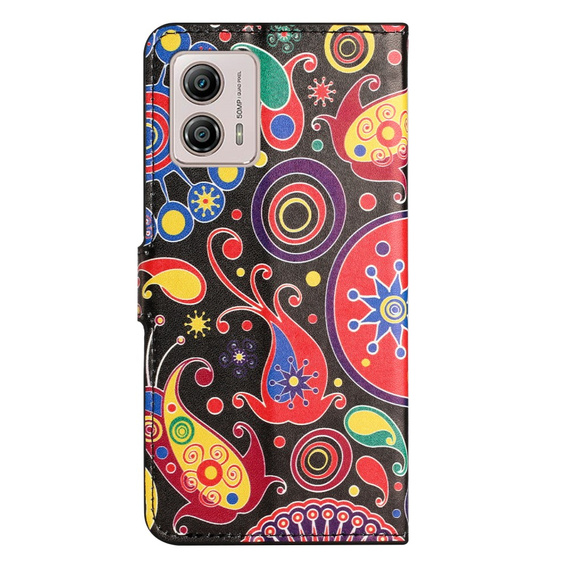 Etui z klapką do Motorola Moto G53 5G / G23 / G13, Wallet, Colorful Jellyfish czarne