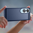 Etui do Oppo A60, Carbon, niebieskie