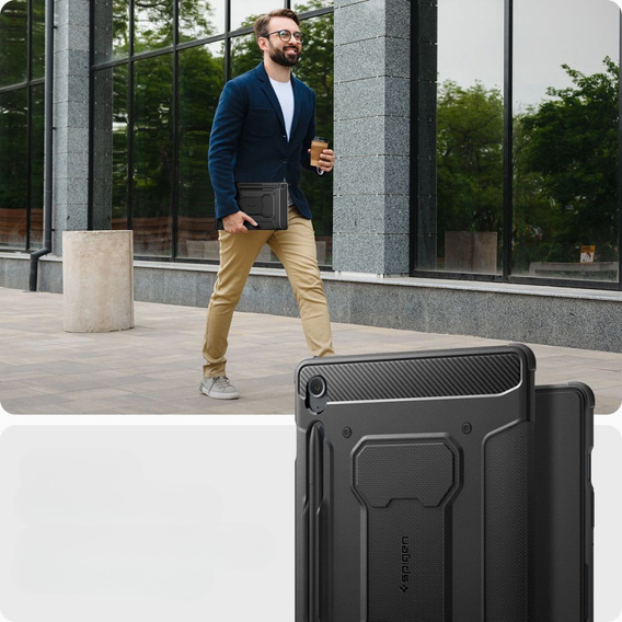 Etui Spigen Rugged Armor Pro do Samsung Galaxy Tab S10 Lite / S9 FE, black