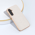 Etui do Samsung Galaxy S23 FE, Cowhide Leather, szare