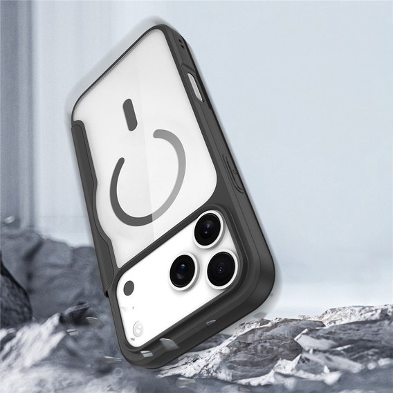 Etui Dux Ducis do iPhone 17 Pro, Skin X Pro,  z klapką, do MagSafe, czarne