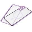 Etui Magnetic Dual Glass MagSafe do Samsung Galaxy S21, fioletowe