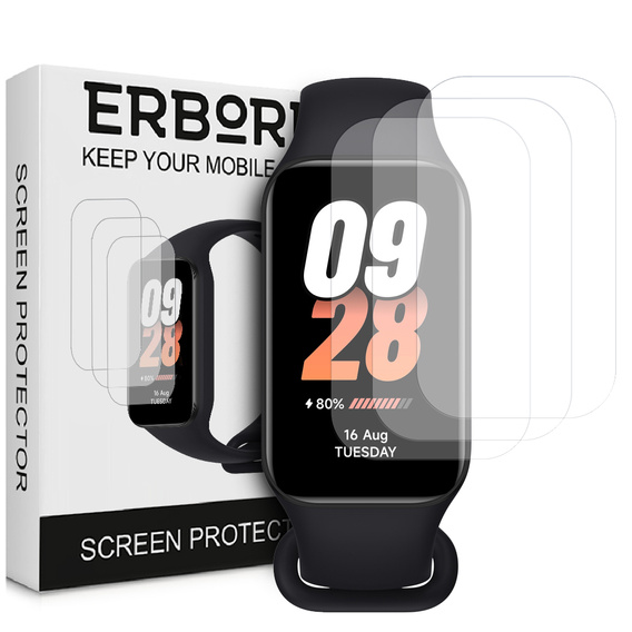 3x Folia Hydrożelowa ERBORD do Xiaomi Smart Mi Band 8 Active