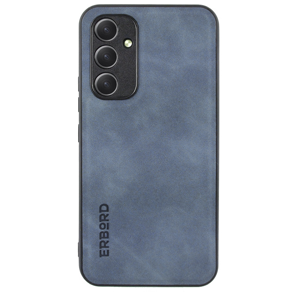 Zestaw Etui do Samsung Galaxy A54 5G, ERBORD Business, z blaszką do uchwytów samochodowych, Niebieskie + szkło
