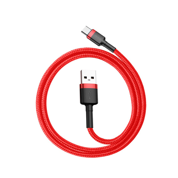 Baseus kabel USB-A na USB-C 0,5 m Cafule 3 A - Czerwono-Czarny
