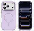 Etui silikonowe do iPhone 17 Pro, do MagSafe, antywstrząsowe, fioletowe