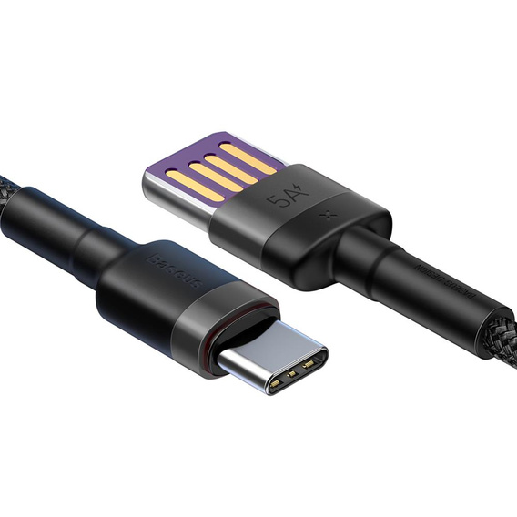 Baseus Tungsten kabel USB-A USB-C 1 m 100 W - Czarny