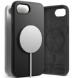 Etui Ringke do iPhone 16E, Silicone MagSafe, Czarne + Szkło Hartowane 9H