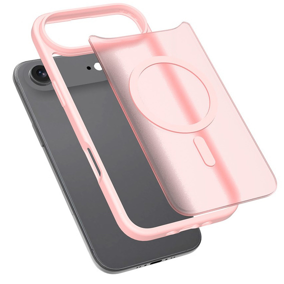 Etui Matt Case do iPhone 17 Air, do MagSafe, półprzezroczyste różowe