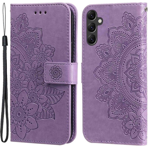 Etui z klapką do Samsung Galaxy A14 4G/5G, Mandala, fioletowe