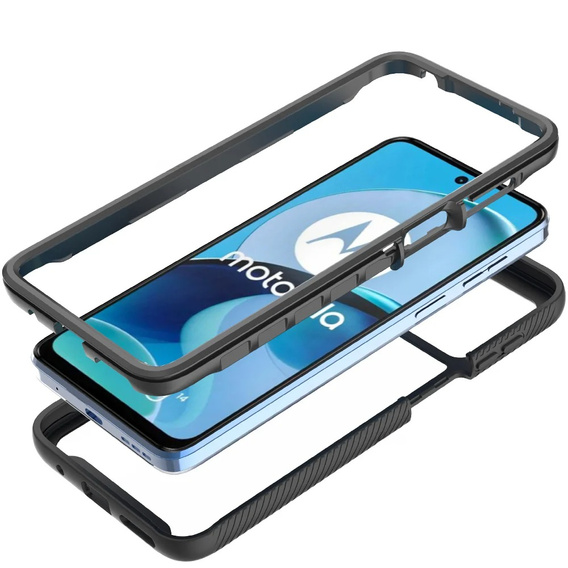 Etui do Motorola Moto E14 / G24 / G04, Shockproof, z folią, czarne