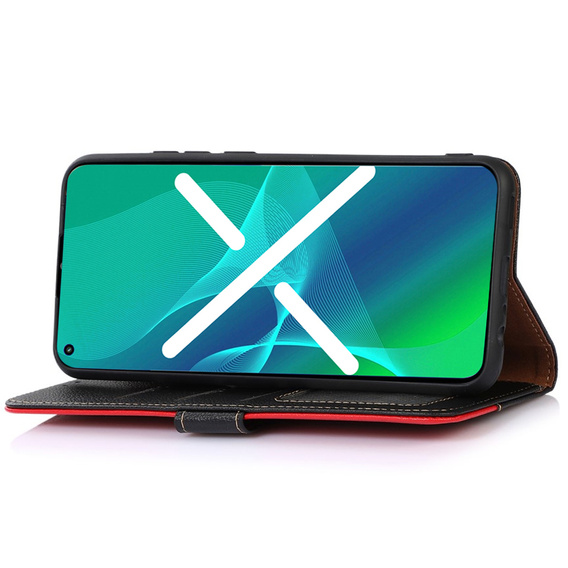 Etui z klapką do Motorola Edge 30 Neo 5G, KHAZNEH RFID, Dual Color, czarne