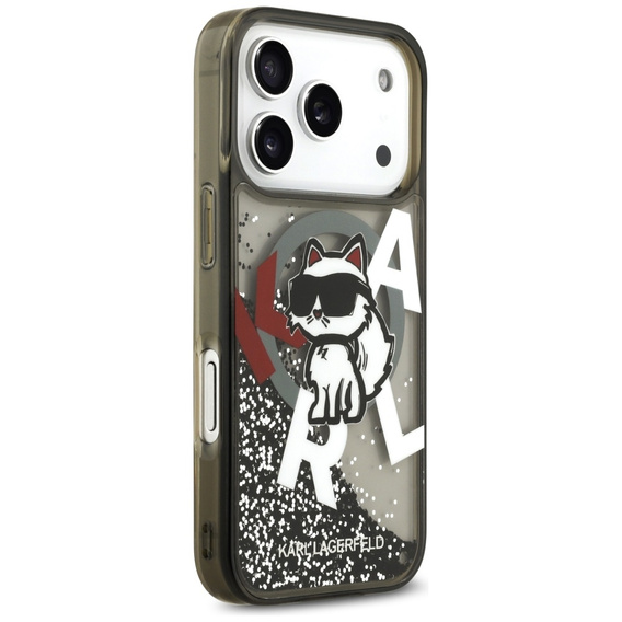 Etui Karl Lagerfeld Liquid Glitter Choupette MagSafe do iPhone 17 Pro